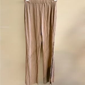 Nasty Gal Casual Tan Wide-Leg Pants